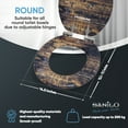 thumbnail image 4 of sanilo round, silent slow close, molded wood, adjustable toilet seat, vintage, 4 of 7