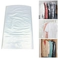 thumbnail image 3 of 50pcs Plastic Clear Garment Cover Dust Cover Dry Cleaner Dress Clothes Bag, 3 of 9