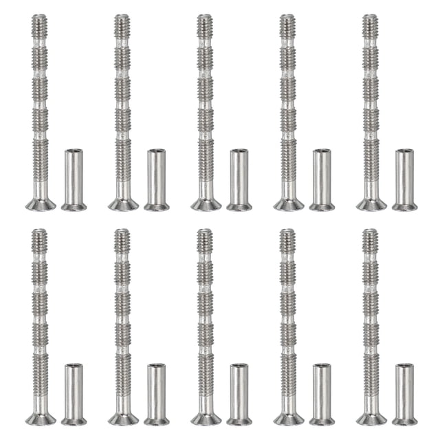 Tornillos para manijas de gabinete Uxcell, tornillos de ruptura, cabeza plana con ranura de corte, pernos articulados para cajones y puertas M4x45 10