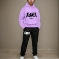 thumbnail image 2 of Back to School Clothes For Boys Infant Girl Fall Winter Letter Long Sleeve Elastic Waist 0-24M Everyday Outfit Set 2 Piece, 2 of 8