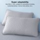 thumbnail image 4 of Cubierta Almohada Enfriamiento 2 Piezas para Tumbos Suaves Durmientes Calientes (gris Inferior) Blanco, 4 of 9