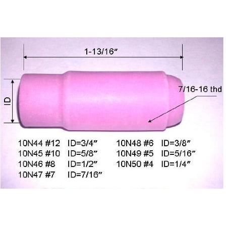 WeldingCity 5pcs TIG Welding Torch Alumina Ceramic Cup Nozzles 10N46#8 for Torch 17, 18 and 26