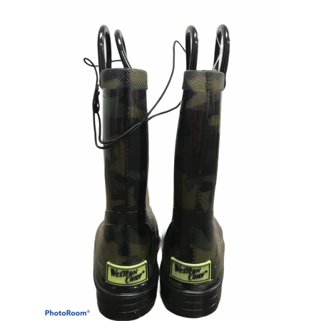 Western Chief Little Boys Toddler Child Light Up Waterproof Rain Boot - Choose Size / Color (Abstract Camo, 7)