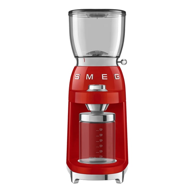 Molino de Café Eléctrico Smeg Retro años 50 Rojo con Tolva de 350g
