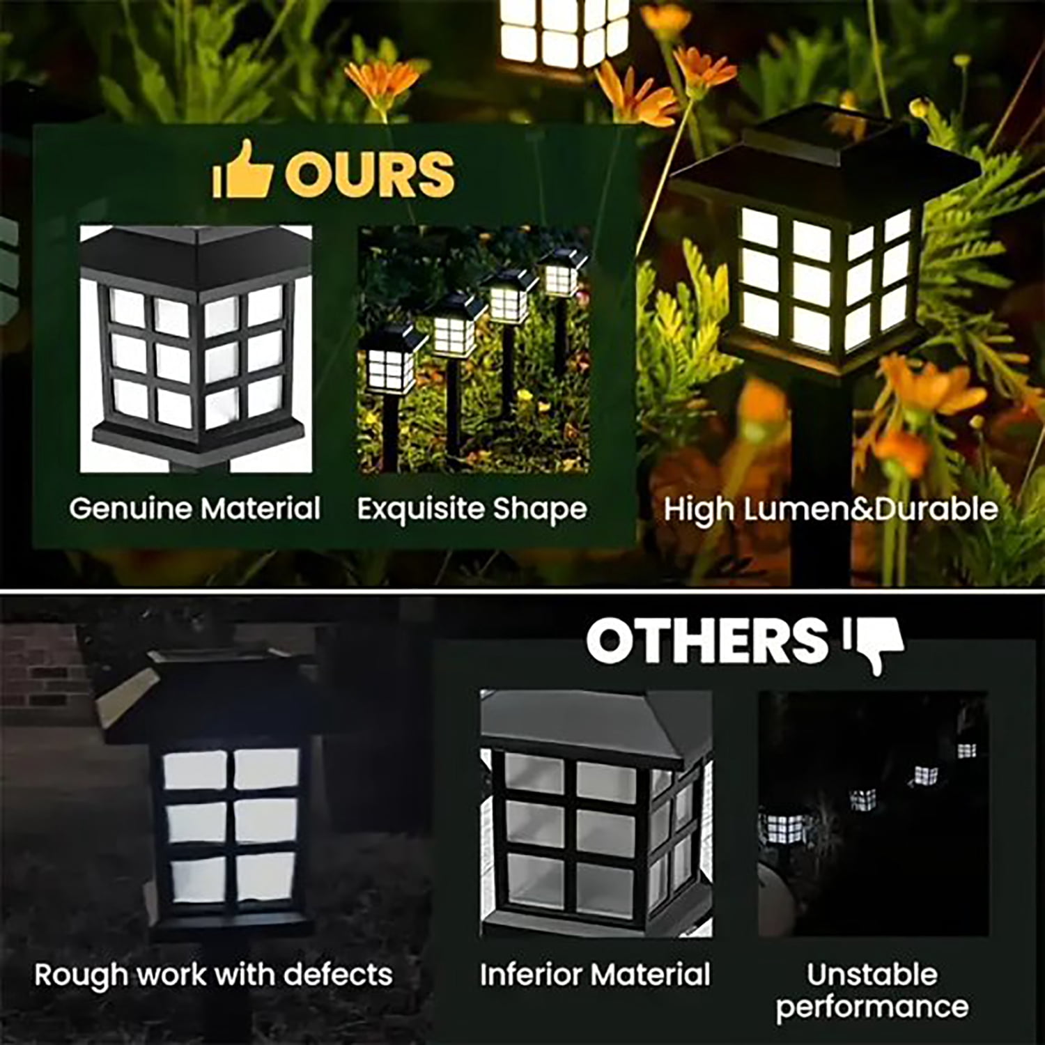 Mibote Solar Outdoor Lights,12 Pcs LED Solar Lights Outdoor Waterproof, Solar Walkway Maintain of Lighting for Your Garden, Yard, Patio, Driveway