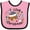 Pink and Black, variant on Inktastic I Love Christmas- cute teddy bear Boys or Girls Baby Bib