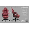 thumbnail image 5 of Dowinx Gaming Chair Office Chair, Vintage Computer Chair Massage PU Leather Gamer Chairs with Footrest Red, 5 of 7