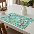 thumbnail image 6 of Placemat, Pioneer Flower Floral Print Pattern Place Mats Table Mat Set Of 2, PVC Washable Placemats for Party Kitchen Dining Decoration, 18x12 Inch, Fade Resistant, 6 of 6