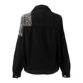thumbnail image 4 of Womens Denim Jacket Jean Jacket Ladies Leopard Print Patchwork With Long Sleeves Clothes, 4 of 4