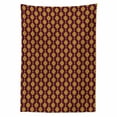 thumbnail image 2 of Ethnic Tablecloth, Funky Pattern with Triangles Folk Culture, Rectangle Satin Table Cover Accent for Dining Room and Kitchen, 52" X 70", Maroon and Earth Yellow, by Ambesonne, 2 of 2