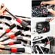 thumbnail image 3 of Cepillos para detalles de automóviles, 5 tamaños diferentes para limpiar ruedas, tablero, interior, exterior, motor, emblemas y rejillas de ventilación, color negro y rojo (5 piezas), 3 of 4