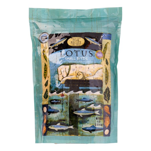 Lotus Small Bites GrainFree Fish Recipe Small Breed Dry Dog Food, 4 lb
