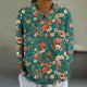 thumbnail image 4 of Mujeres 3/4 Manga de Verano Tops, Estilo Casual Impresión, Cuello Redondo Top / Camisa, Vestidos de Verano con Mangas, 4 of 5