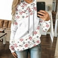 thumbnail image 2 of Fesfesfes Women Hooded Casual Slim Christmas Print Pachwork Long Sleeve Tops Blouse Plus Size $10, 2 of 9