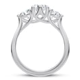 thumbnail image 3 of Earth Jewel Stunning 2.24 Ct Oval Cut Diamond Engagement Ring - Lab Created Diamond - 14K White Gold Plated Prong Setting - Three Stone Design Ring - Perfect for Celebrating Love and Special Moments, 3 of 3