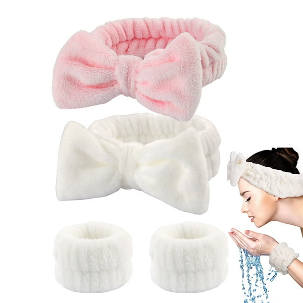 Headband wristband cuffs for face washing Female girls makeup to