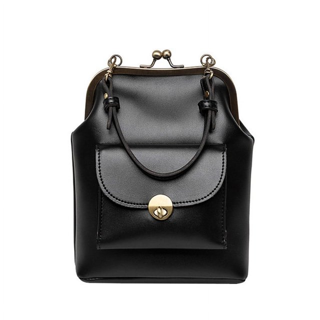 NIGEDU-Bolso de hombro de cuero sintético para mujer, bandolera de estilo coreano con hebilla de Metal, con clip