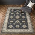 thumbnail image 3 of GENIMO 5'x7' Area Rug for Living Room, Machine Washable Non Slip Low Pile Rug for Bedroom Dining Room, Vintage Persian, Dusty Charcoal, 3 of 7