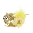 thumbnail image 1 of Ofertas Únicas 1 Pc Máscara de Fiesta de Mitad de Cara de Pluma de Avestruz para Fiesta de Máscaras Tono Dorado, 1 of 5