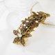 thumbnail image 1 of Clip de borde retro (dorado), clip horizontal floral para mujer, lindo clip de pelo diagonal tridimensional, 1 of 5