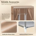 thumbnail image 5 of Homely-Hub 51-Inch Simple Portable Closet Wardrobe, 16mm Thick Pipe Clothing Storage Rack with Non-Woven Fabric Cover, 3 Hanging Rods, Suitable for Bedroom, Living Room, Beige, 5 of 14