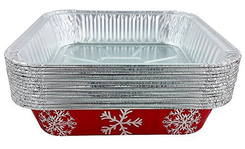 Aluminum Baking Tins  Holiday 8 inch Round with Dome Lid