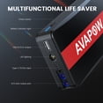 thumbnail image 4 of AVAPOW Car Jump Starter - 2000A Peak 12V Battery Jump Starter  Booster Pack - Power Bank with Built-in LED Light, Red, 4 of 7