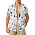 thumbnail image 2 of VgaVtl Mens Turn Down Collar Shirts Button up Short Sleeve Summer Retro Shirts for Men Graphic Vacation Casual, 2 of 9