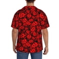 thumbnail image 5 of Haiem Ladybugs 1 Men's Casual Shirts Short Sleeve Button Down Shirts Fashion Textured Summer Beach Shirt-Small, 5 of 7