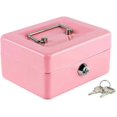 thumbnail image 1 of Cash Box With Money Tray,small Safe Lock Box With Key,cash Drawer,5.91"x 4.72"x 3.15" Pink Small, 1 of 5