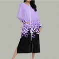 thumbnail image 4 of Gradient Robes for Women Flower Graphic Zipper Front Bathrobe Long Sleeve House Coat Long Nightgown With Pockets Soft Loungewear, 4 of 9