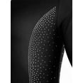 thumbnail image 3 of iixpin Men Rhinestones Dance Leotard Unitard Ballet Tango Cha Cha Dance Class Practice Black 3XL, 3 of 7