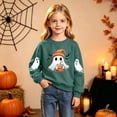 thumbnail image 2 of Fancifize Boys Girls Cute Ghost Graphic Fleece Sweatshirts, Halloween Holiday Print Pullover Tops for Kids 2-15 Years, 2 of 6