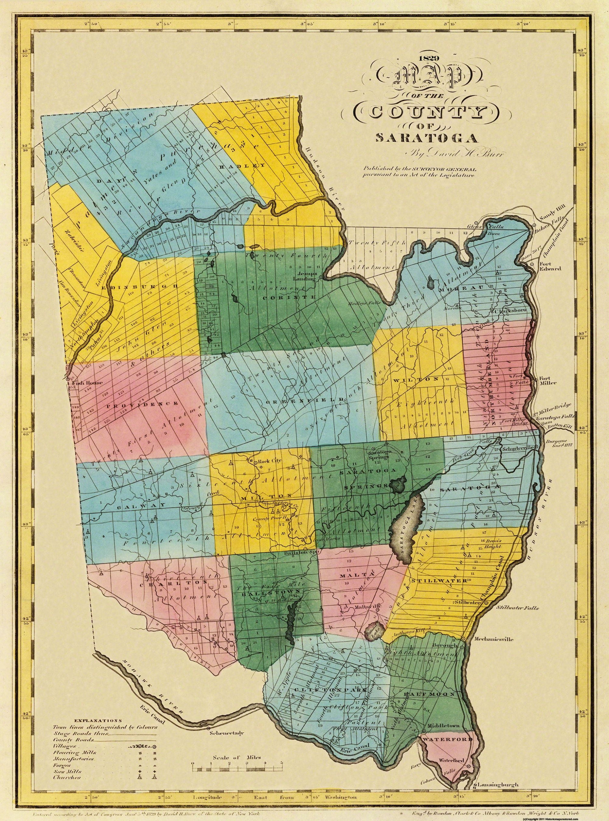 Oswego New York Burr 1866-23 x 26.86 
