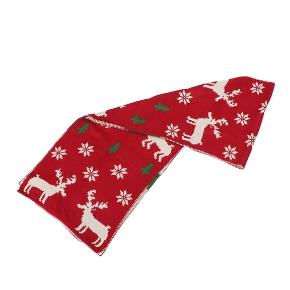 GOOHOCHY Lovely Printed Scarf Christmas Loop Shawl Men and Women Lovers Red