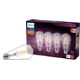 thumbnail image 1 of Philips - Paquete de 4 bombillas LED de 75 W ST19 clásico Edison en espiral blanca suave (2700 K), 800 lúmenes (8 W = 75 W) regulables transparentes sin parpadeo, 1 of 10