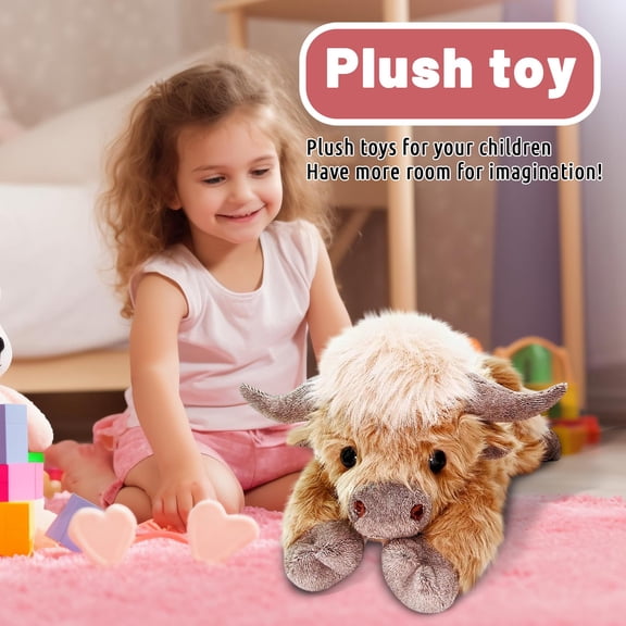 Cow Stuffed Animals Plushie | Cow Plush for All Ages & Adults | 18 Inch Large Cattle Pillow Toy Gift for Christmas Birthday Mother's Day