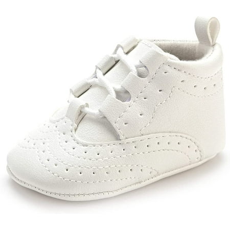 

QWZNDZGR Baby Boys Shoes Prewalker Lace up Casual Sneakers