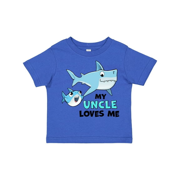 Inktastic My Uncle Loves Me with Cute Sharks Boys or Girls Toddler T-Shirt