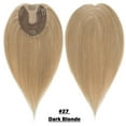 thumbnail image 2 of Benehair 100% Real Remy Hair Clip In Extensions Silk Base Topper Toupee Wiglet Clip In Hairpiece Top Hair Piece For Thin Hair New 13cm*15cm Blonde 6"-22", 2 of 11