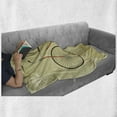 thumbnail image 6 of Vintage Soft Flannel Fleece Throw Blanket, Postcard of a Retro Bicycle on Grunge Background Illustration Artwork Print, Cozy Plush for Indoor and Outdoor Use, 50" x 60", Brown and Khaki, by Ambesonne, 6 of 6