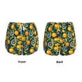 thumbnail image 3 of Yiaed Fresh Orange Print Women's Running Shorts with Liner 3 Zipper Pockets Elastic Workout Athletic Gym Yoga Shorts-Large, 3 of 7