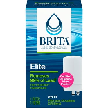 Brita Faucet Mount System Replacement Filter, Reduces Lead, Made Without BPA, White, 1 Count
