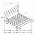 thumbnail image 3 of King Size Engineered Wood Storage Bed Frame with Barrel Oak Finish for Bedroom, 3 of 8