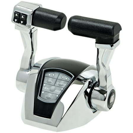 8 Silver and Black Uflex Power Adapter PA2-B2T Dual Lever Control Head With Trim