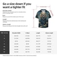 thumbnail image 5 of Pofeuu Starry Sky Meditating Lion Print Mens Casual Short Sleeve Shirts Beach Summer Spread Collar Pocket Tops Men's Casual Short-sleeved Shirt-X-Large, 5 of 5