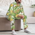 thumbnail image 7 of Salouo Gnome and Pineapple Print Button-Front Long Sleeve Pajama Set for Men, Soft 2Pjs Men's Long Sleeve Sleepwear-Medium, 7 of 7