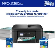 Brother MFC-J1360DW Work Smart Wireless All-in-One Color Printer – Prints on Both Sides, Copies and Scans Multiple Pages, Easy-to-Use Color Display