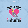 thumbnail image 4 of Inktastic Cockatiel Just A Girl Who Loves Girls Baby T-Shirt, 4 of 5