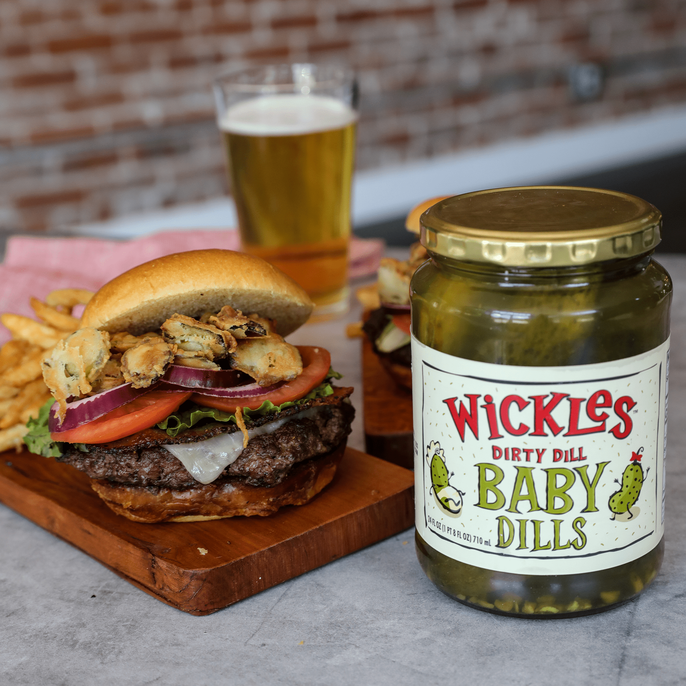 (6 pack) Wickles Dirty Dill Baby Dill Pickles, 24 fl oz Jar